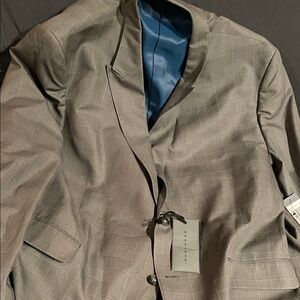 Sean John Light Gray Blazer with Blue Lining